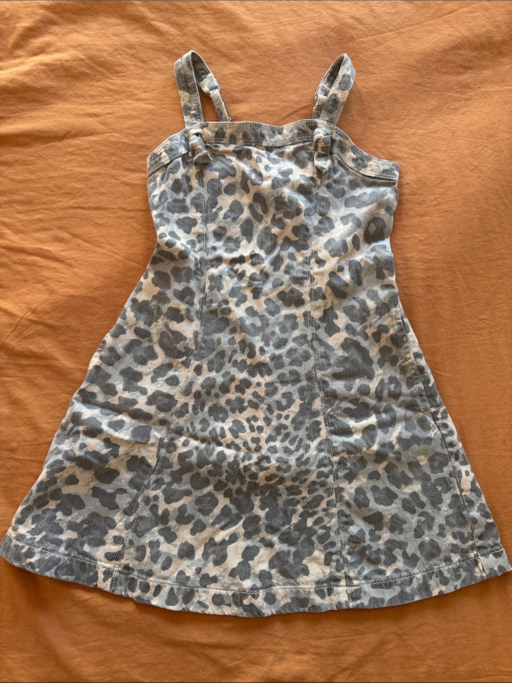 abercrombie kids Gray & White Leopard Print Tank Dress